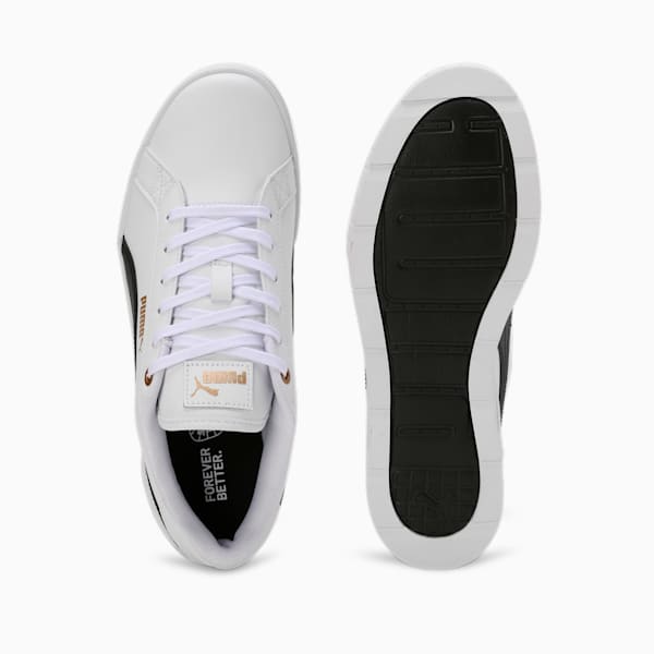 Karmen Wedge Women's Sneakers, PUMA White-PUMA Black-Gold, extralarge-IND