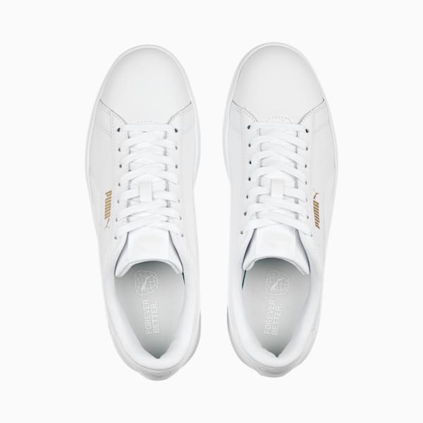 Tenis Smash 3.0 Cuero, PUMA White-PUMA White-PUMA Gold, extralarge