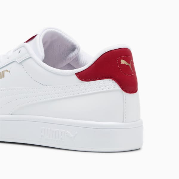 Tenis Smash 3.0 L, PUMA White-Club Red-PUMA Gold, extralarge