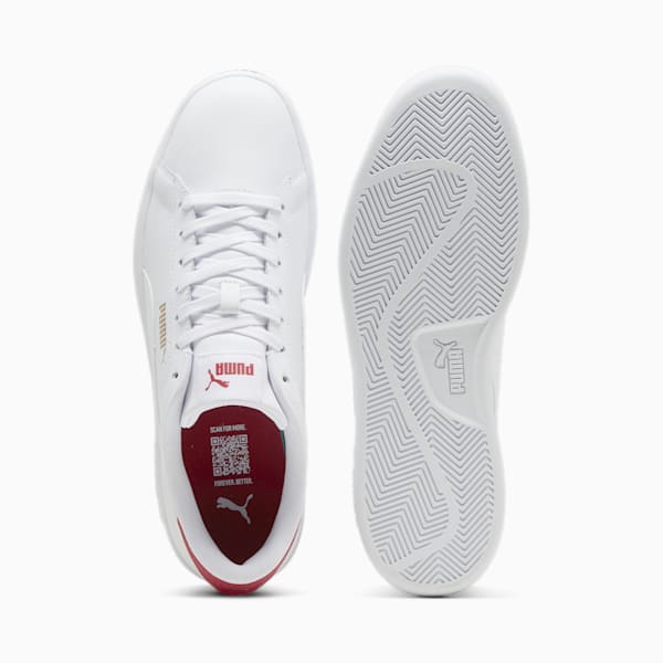 Tenis Smash 3.0 L, PUMA White-Club Red-PUMA Gold, extralarge