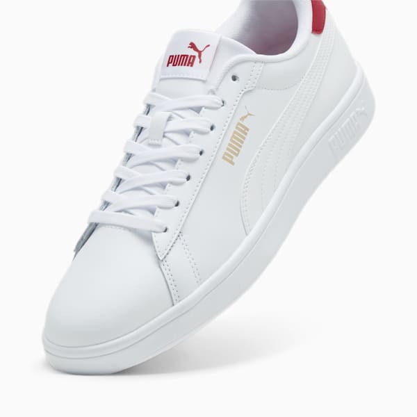 Tenis Smash 3.0 L, PUMA White-Club Red-PUMA Gold, extralarge