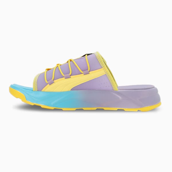 PUMA x SPONGEBOB RS-Slide Unisex Slides, Vivid Violet-Lucent Yellow-Hero Blue