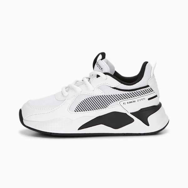 RS-X B W PS para niños, PUMA White-PUMA Black, extralarge
