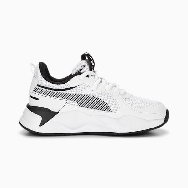 RS-X B W PS para niños, PUMA White-PUMA Black, extralarge