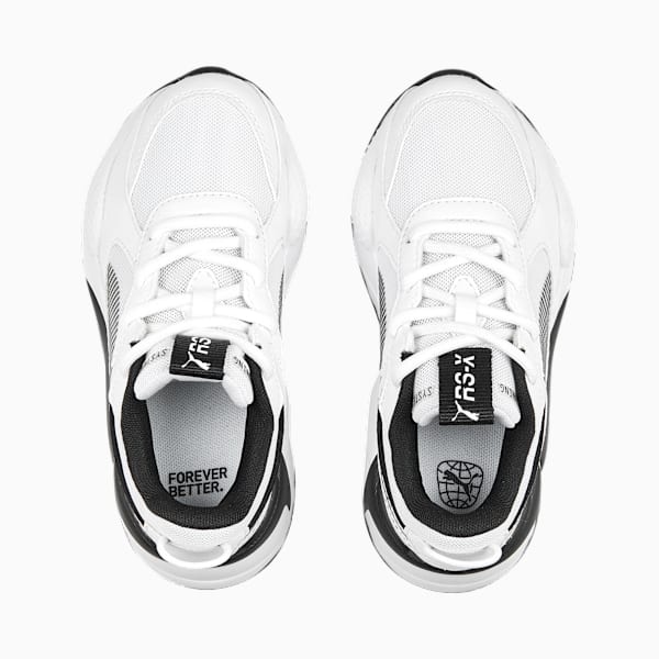 RS-X B W PS para niños, PUMA White-PUMA Black, extralarge