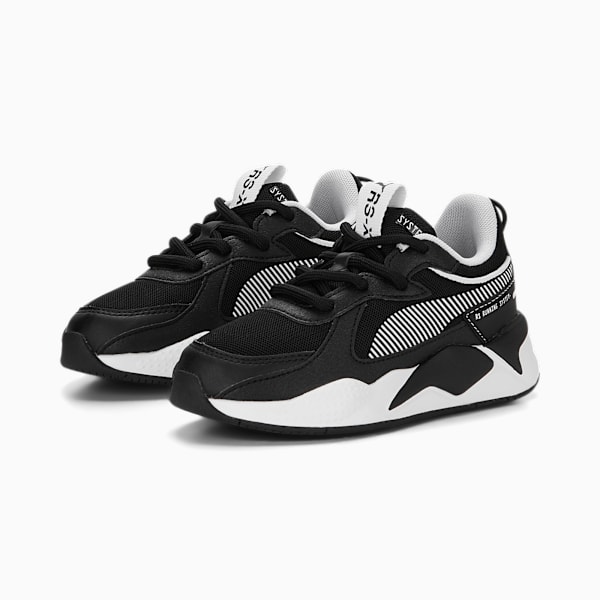 RS-X B W PS para niños, PUMA Black-PUMA White, extralarge