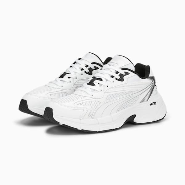 Teveris NITRO Metallic Women's Sneakers, PUMA White-Puma Silver