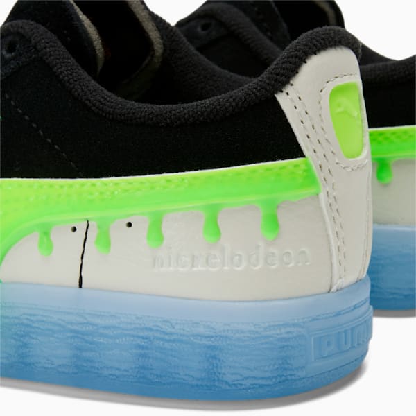 Souliers Suede Slime, jeune enfant, noir Puma-citron vert