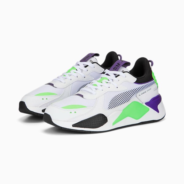 RS-X Geek Unisex Sneakers, PUMA White-Fizzy Lime, extralarge-AUS