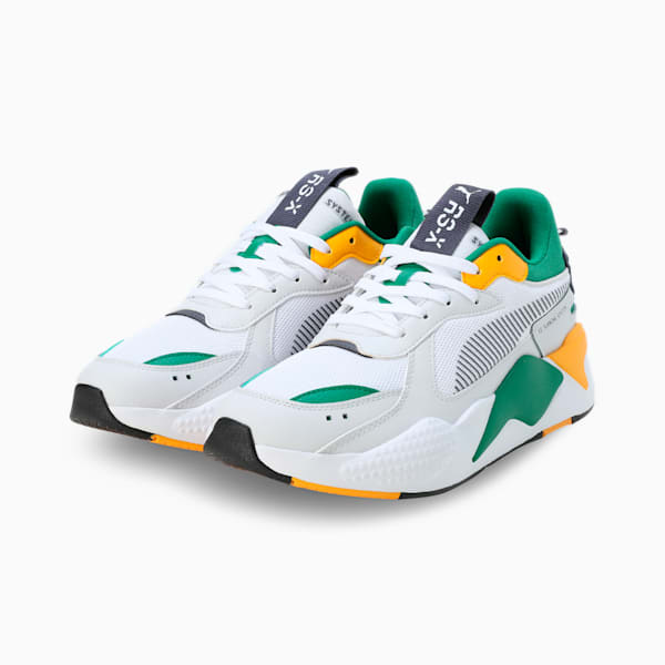 RS-X Geek Unisex Sneakers, PUMA White-Archive Green, extralarge-IND