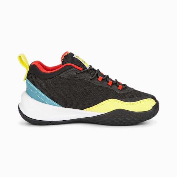 キッズ PUMA x スポンジ・ボブ プレイメーカー スニーカー 17-21cm, PUMA Black-PUMA White-Celandine-Hero Blue, extralarge-JPN
