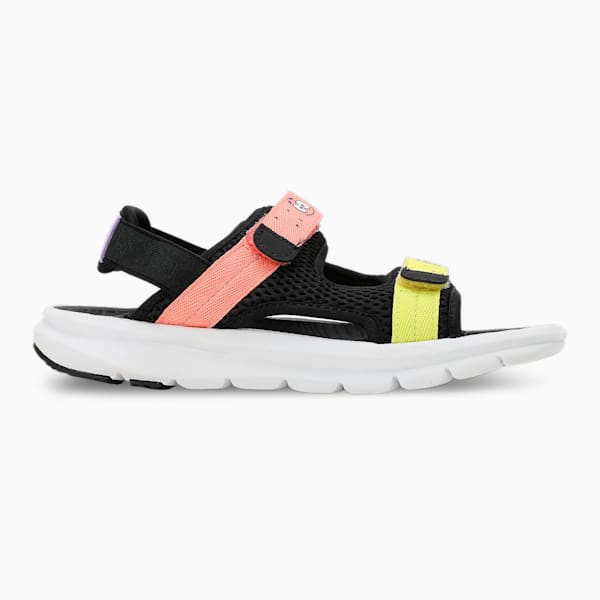 PUMA x SPONGEBOB Evolve Sandal Youth Sandals, PUMA Black-PUMA White-Carnation Pink-Celandine, extralarge-IND
