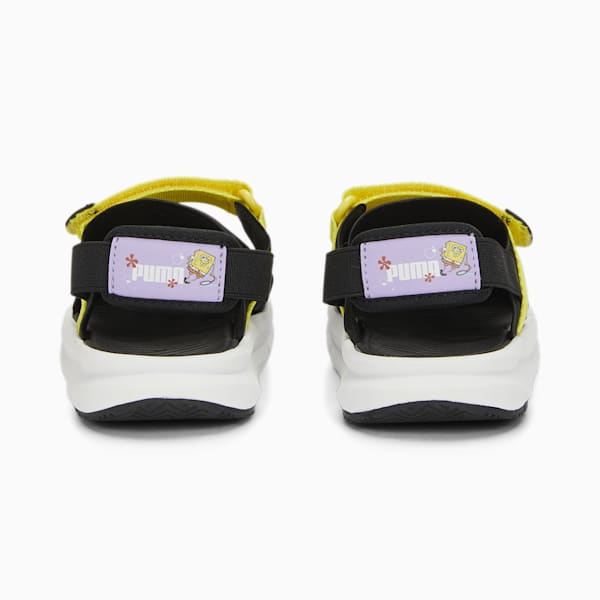 PUMA x SPONGEBOB Evolve Kids' Sandals, PUMA Black-PUMA White-Celandine, extralarge-AUS