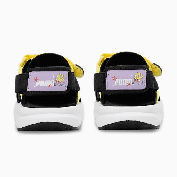 PUMA x SPONGEBOB Evolve Kids' Sandals, PUMA Black-PUMA White-Celandine, extralarge-IND