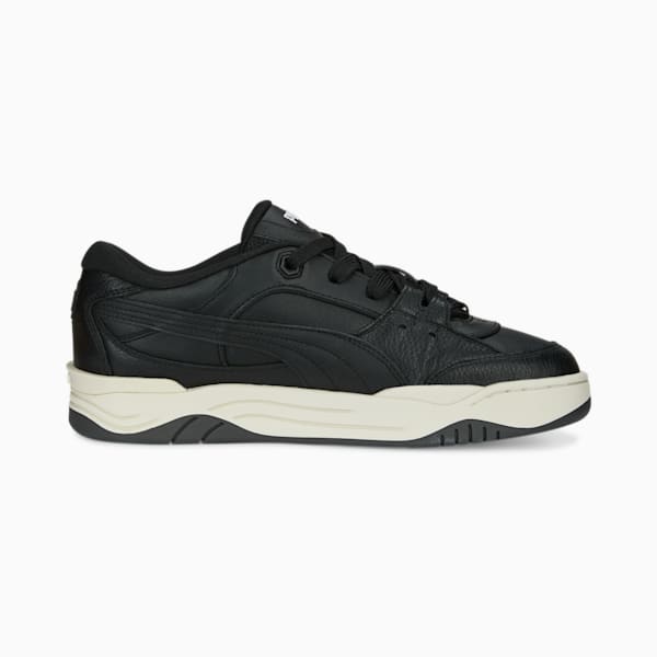 PUMA-180 Leather Sneakers, PUMA Black-Frosted Ivory-Shadow Gray, extralarge-GBR