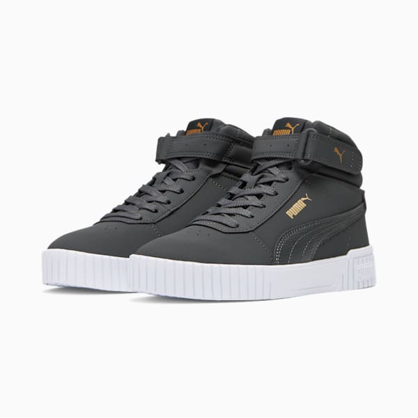 Tenis Caina 2.0 Mid Lux para mujer, Asphalt-Asphalt-Puma Team Gold, extralarge