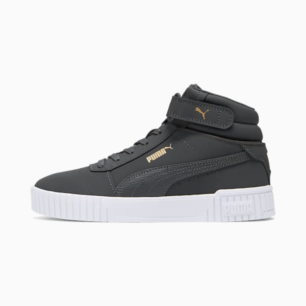 Tenis Caina 2.0 Mid Lux para mujer, Asphalt-Asphalt-Puma Team Gold, extralarge