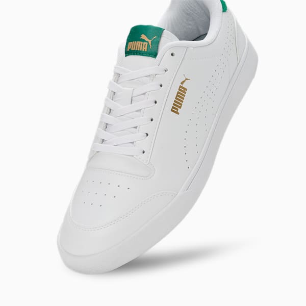Puma Shuffle Perf RES Unisex Sneakers, PUMA White-Archive Green-Puma Team Gold, extralarge-IND