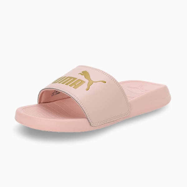 Popcat 20 Res Youth Slides, Rose Quartz-Puma Team Gold, extralarge-IND