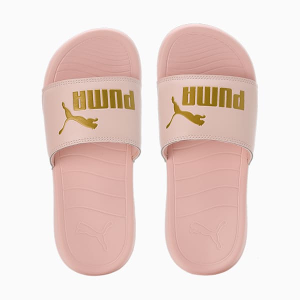 Popcat 20 Res Youth Slides, Rose Quartz-Puma Team Gold, extralarge-IND