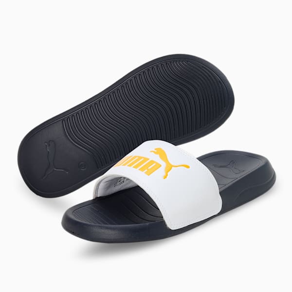 Popcat 20 Youth Slides, Peacoat-PUMA White, extralarge-IND