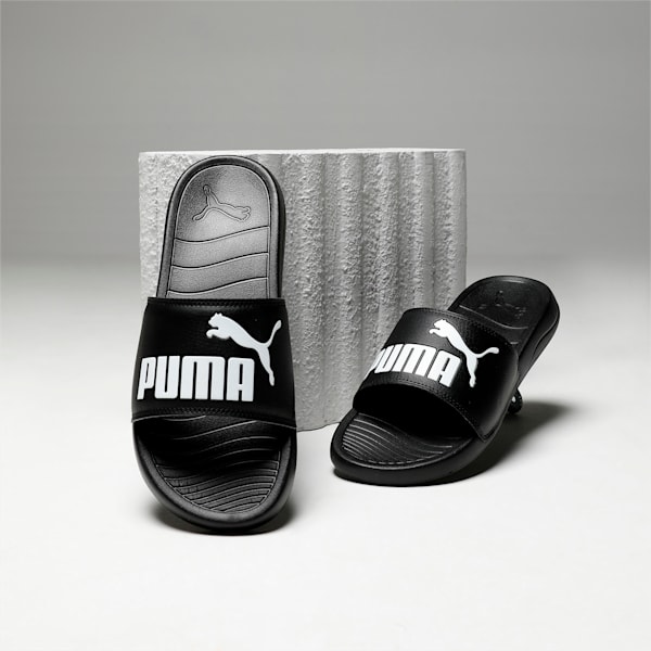 Popcat 20 Res Unisex Slides, PUMA Black-Puma Black-PUMA White, extralarge-IND