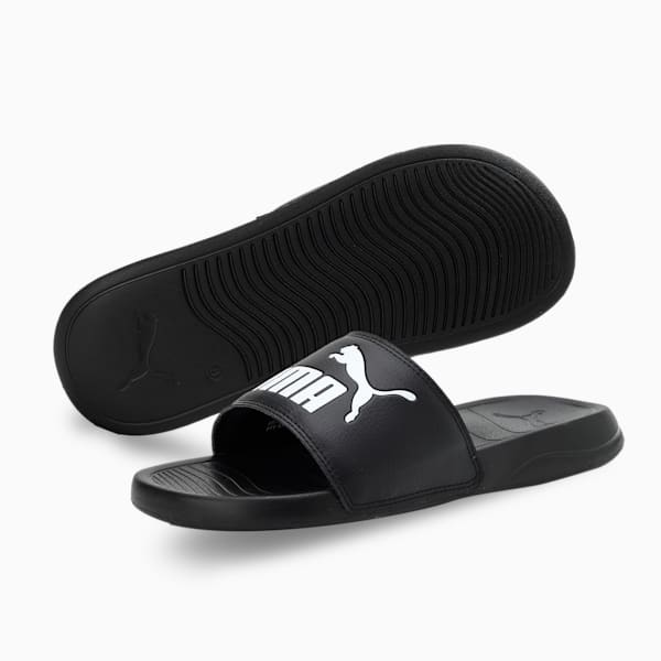 Popcat 20 Res Unisex Slides, PUMA Black-Puma Black-PUMA White, extralarge-IND