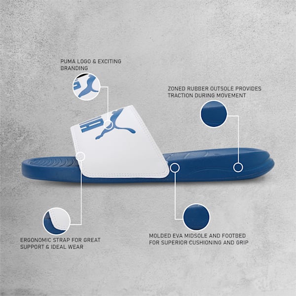Popcat 20 Slides, Star Sapphire-PUMA White, extralarge-IND