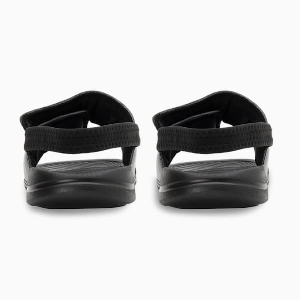 Popcat 20 Backstrap Kids' Slides, PUMA Black-PUMA White, extralarge-IND