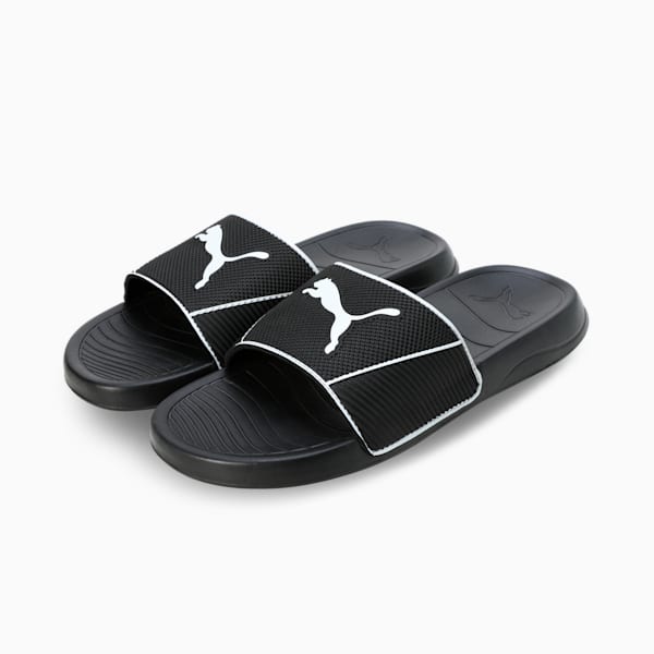 Popcat 20 Shower Slides, PUMA Black-PUMA White, extralarge-IND