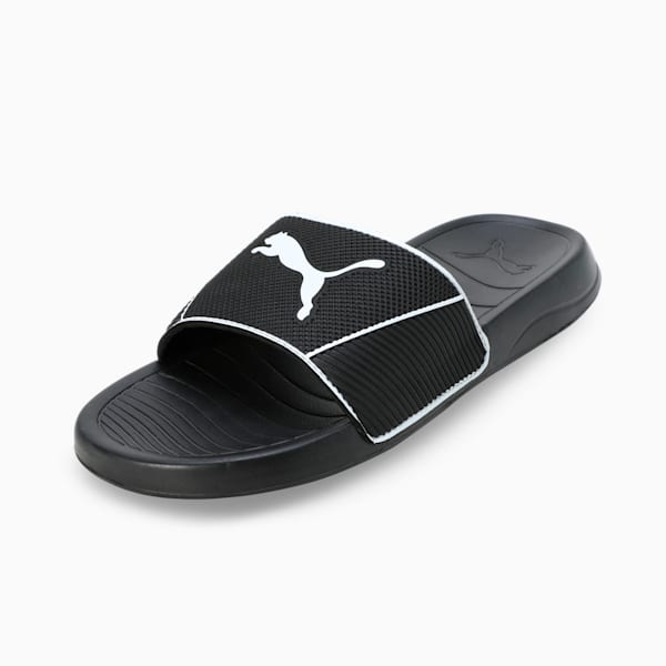 Popcat 20 Shower Res Unisex Slides, PUMA Black-PUMA White, extralarge-IND