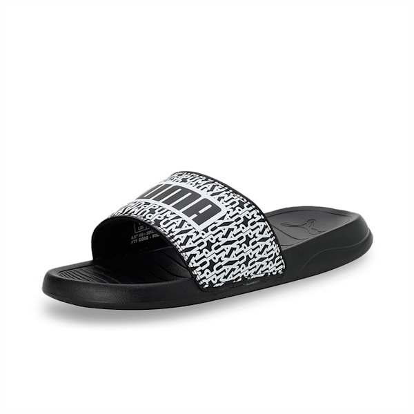 Popcat 20 Mono Slides, PUMA Black-PUMA White, extralarge-IND