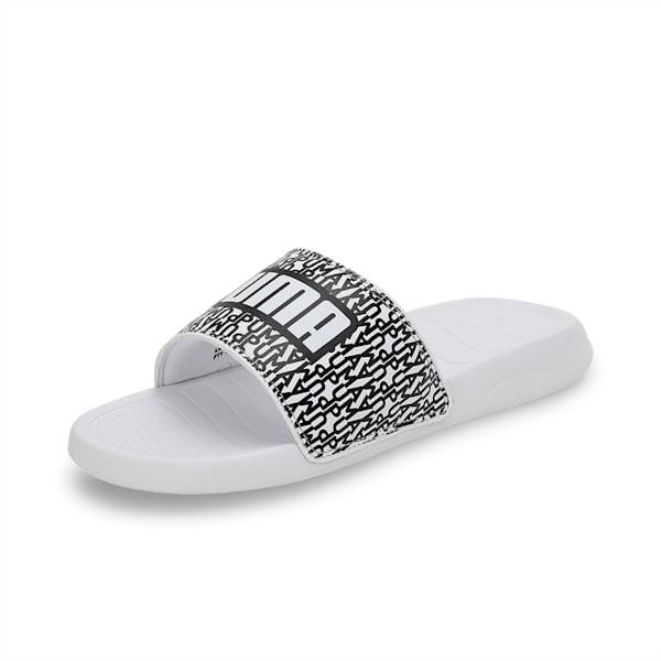 Popcat 20 Mono Slides, PUMA White-PUMA Black, extralarge-IND