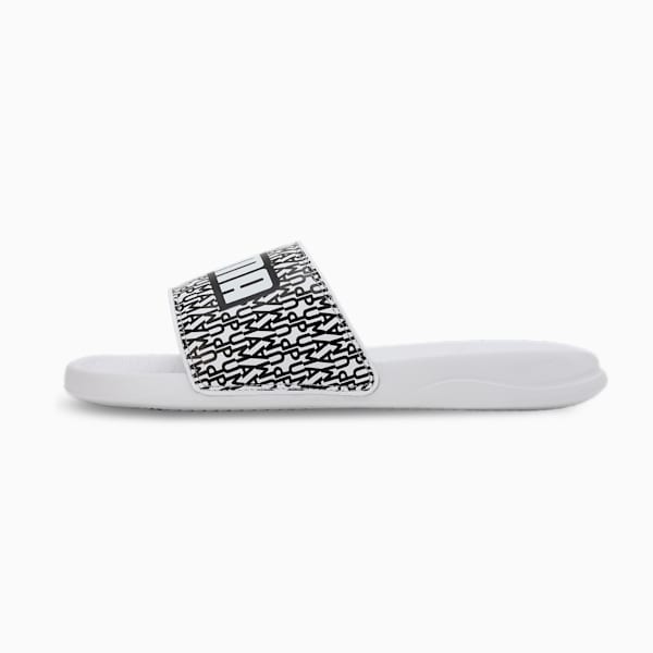 Popcat 20 Mono Slides, PUMA White-PUMA Black, extralarge-IND