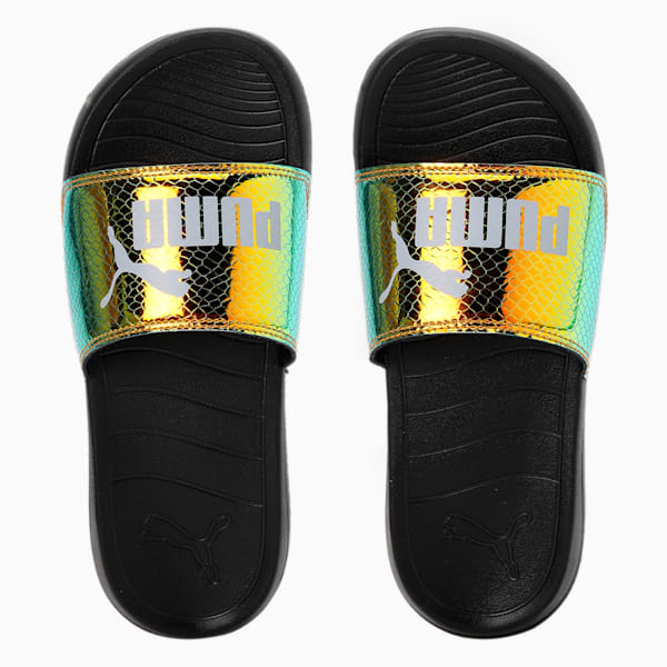 Popcat 20 Exotics Res Women's Slides, PUMA Black-Sunset Pink, extralarge-IND