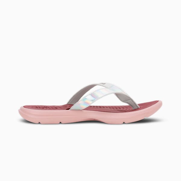 Silvia Women's Flip-Flops, Dusty Plum-Rose Quartz-PUMA Silver, extralarge-IND