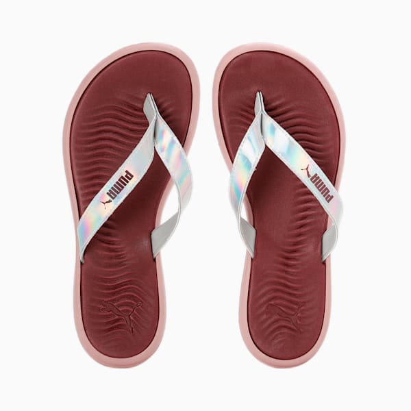 Silvia Women's Flip-Flops, Dusty Plum-Rose Quartz-PUMA Silver, extralarge-IND