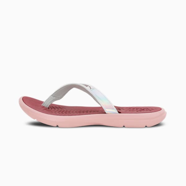 Silvia Women's Flip-Flops, Dusty Plum-Rose Quartz-PUMA Silver, extralarge-IND