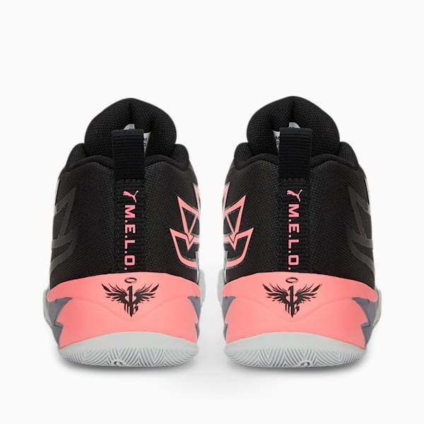 MB.02 Basketball Toddlers' Shoes, PUMA Black-Sunset Glow-Gray Tile, extralarge