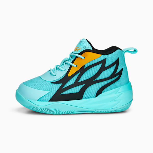 MB.02 Buzz City Basketball Shoes Baby, Elektro Aqua-PUMA Black-Mineral Yellow, extralarge-GBR