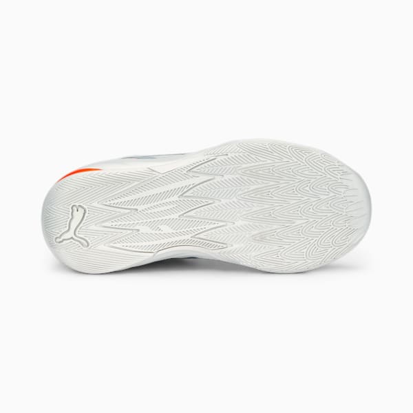 PUMA x LAMELO BALL MB.02 Gorangé Little Kids' Basketball Shoes, Platinum Gray-Ultra Orange, extralarge
