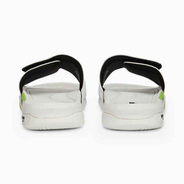 Dream Nitro MB2 Slides, PUMA White-Platinum Gray-PUMA Black-Green Glare, extralarge