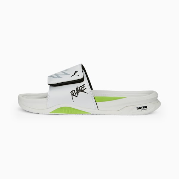 PUMA x LAMELO BALL Dream NITRO™ MB.02 Slides, PUMA White-Platinum Gray-PUMA Black-Green Glare, extralarge