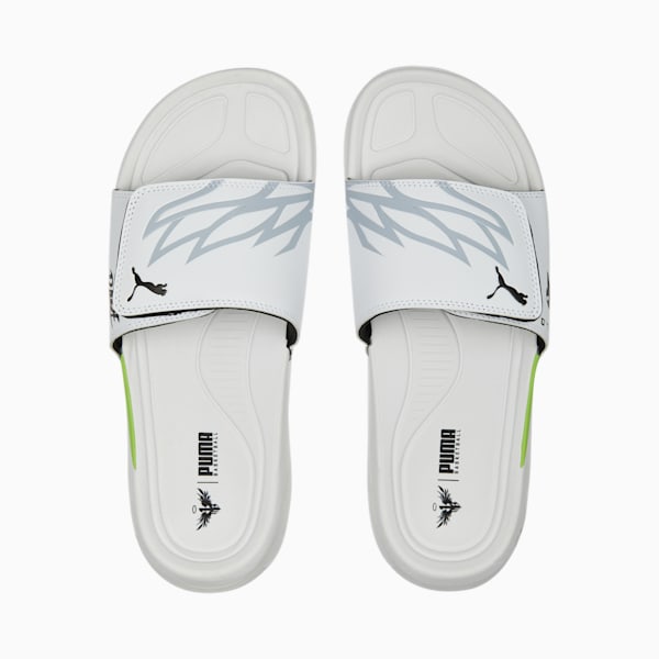 PUMA x LAMELO BALL Dream NITRO™ MB.02 Slides, PUMA White-Platinum Gray-PUMA Black-Green Glare, extralarge