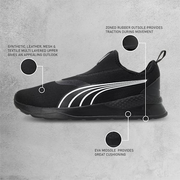 Coy Float Slip On Unisex Sneakers, PUMA Black-Puma White, extralarge-IND