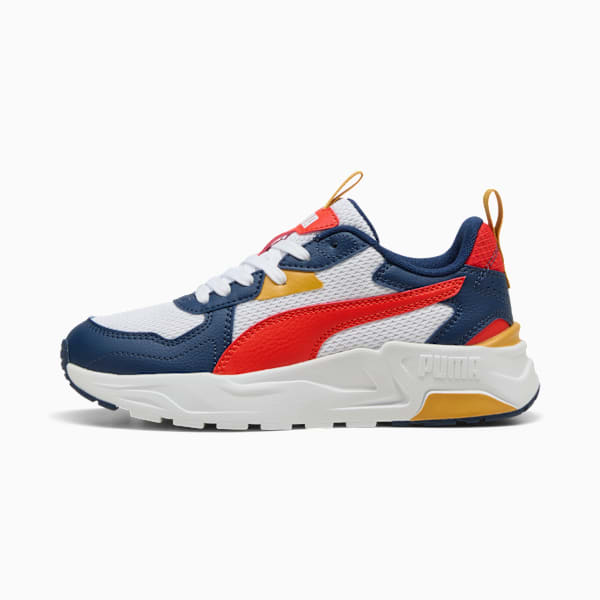 Trinity Lite Sneakers Youth, PUMA White-Fierce Red-Persian Blue, extralarge-GBR