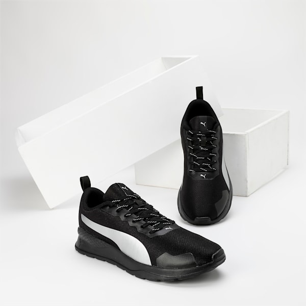 PUMA Kenton Unisex Shoes, PUMA Black-Puma Silver, extralarge-IND