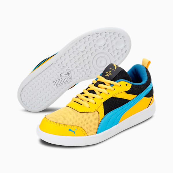 PUMAx1DER Carter Youth Sneakers, Spectra Yellow-PUMA Black-Spring Blue, extralarge-IND