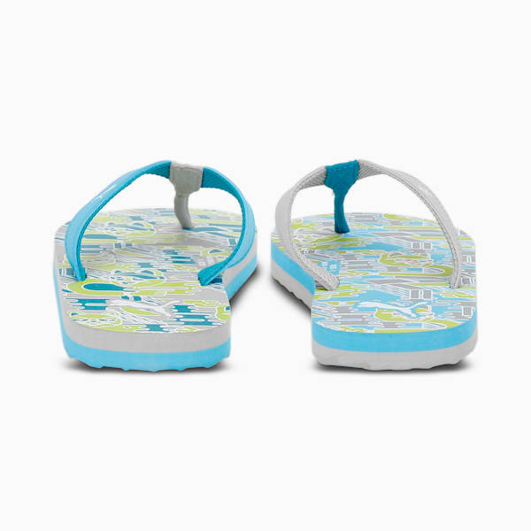 PUMAx1DER Hepcat Kids Flip-Flops, Spring Blue-Lemon Sherbert-Harbor Mist, extralarge-IND