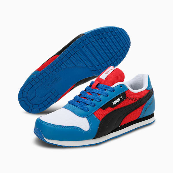 PUMAx1DER Liam Youth Sneakers, Vallarta Blue-PUMA White-High Risk Red, extralarge-IND
